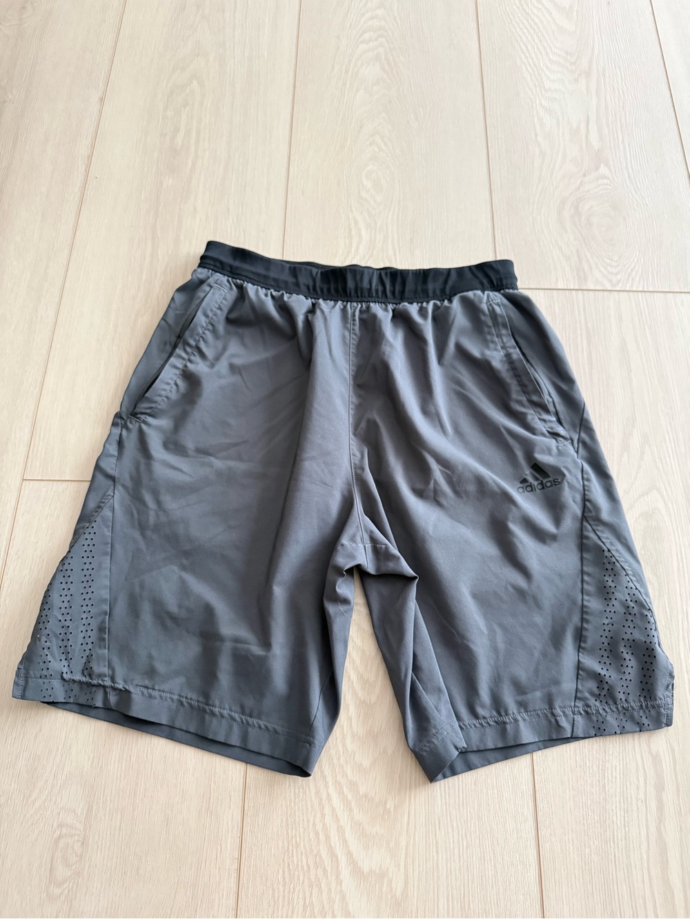 adidas Men’s Charcoal Gray Athletic Training Shorts